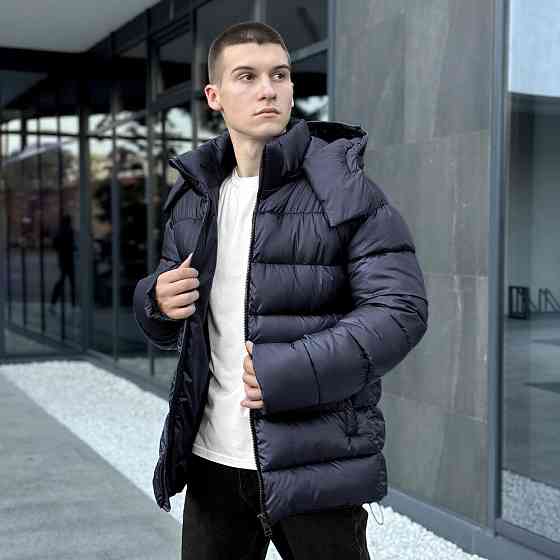 Чоловіча зимова куртка темно-синя Pobedov Snowfall Київ