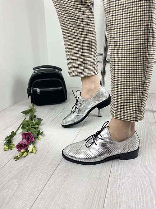 VIKTTORIO Туфлі жіночі VIKTTORIO 222 срібні (весна-літо, шкіра натуральна) (3133) 40 Коломия - фото 1