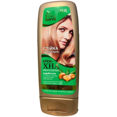 Хна Fito Barva Professional Индийская крем-хна в готовом виде 7.3 - Карамель 140 мл (4820098542260) Винница - изображение 1