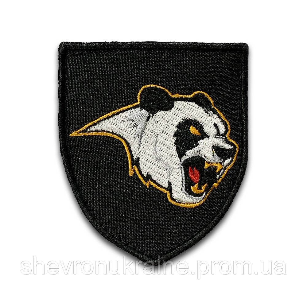 Шеврон злая панда (Форма щит. На липучке) Размер 8x7см Киев - изображение 8