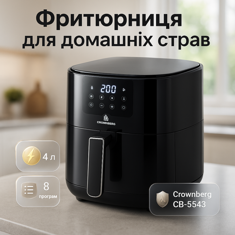 Мульти фритюрница, Фритюрница обезжиренная, Аэрофритюрница-мультипечь для дома, Цифровой аэрогриль VK-67 Львов - изображение 14