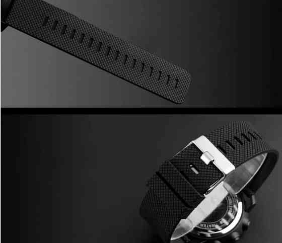 Чоловічий спортивний годинник Skmei 1213 dekker чорний із синім Вінниця