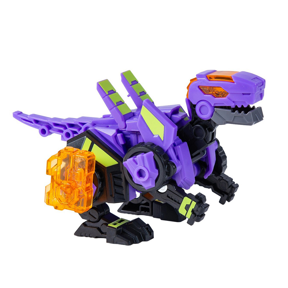 Динозавр-трансформер Dinoster - Пурпуровий Раптор-бот Дніпро - фото 1