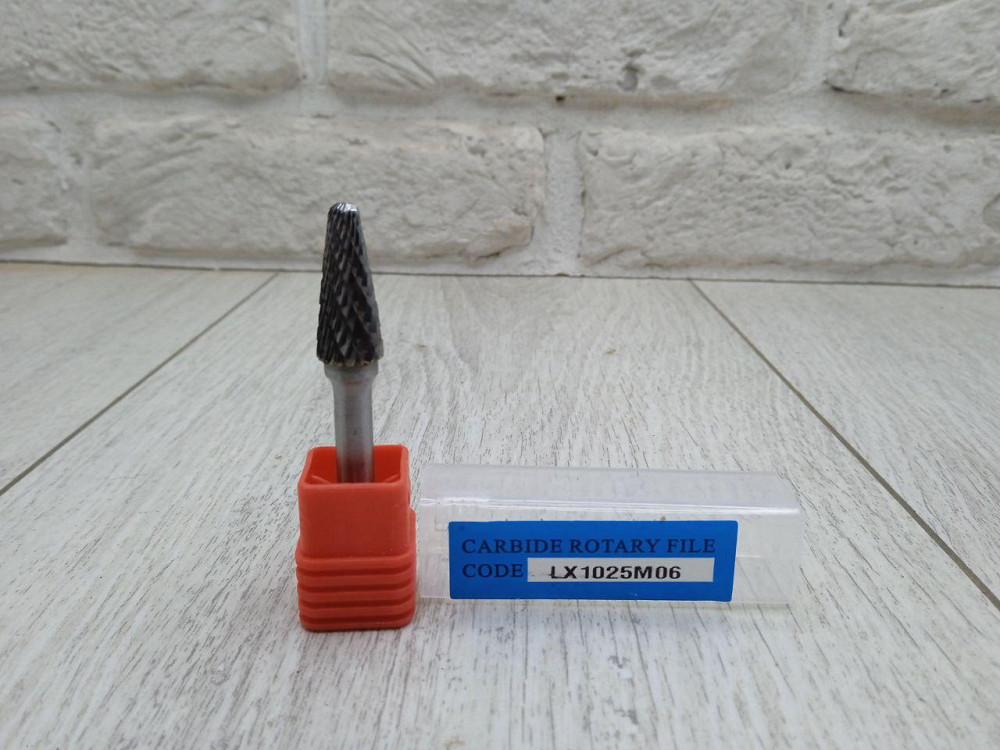 Борфреза твердосплавна LX конус з напівсферою 10×22×6 мм — шарошка по металу для дриля та гравера Харків - фото 1