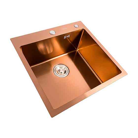PLATINUM Кухонна мийка Platinum Handmade PVD мідь 500x500x220 (3,0/1,5 мм + дозатор в комплекті Киев