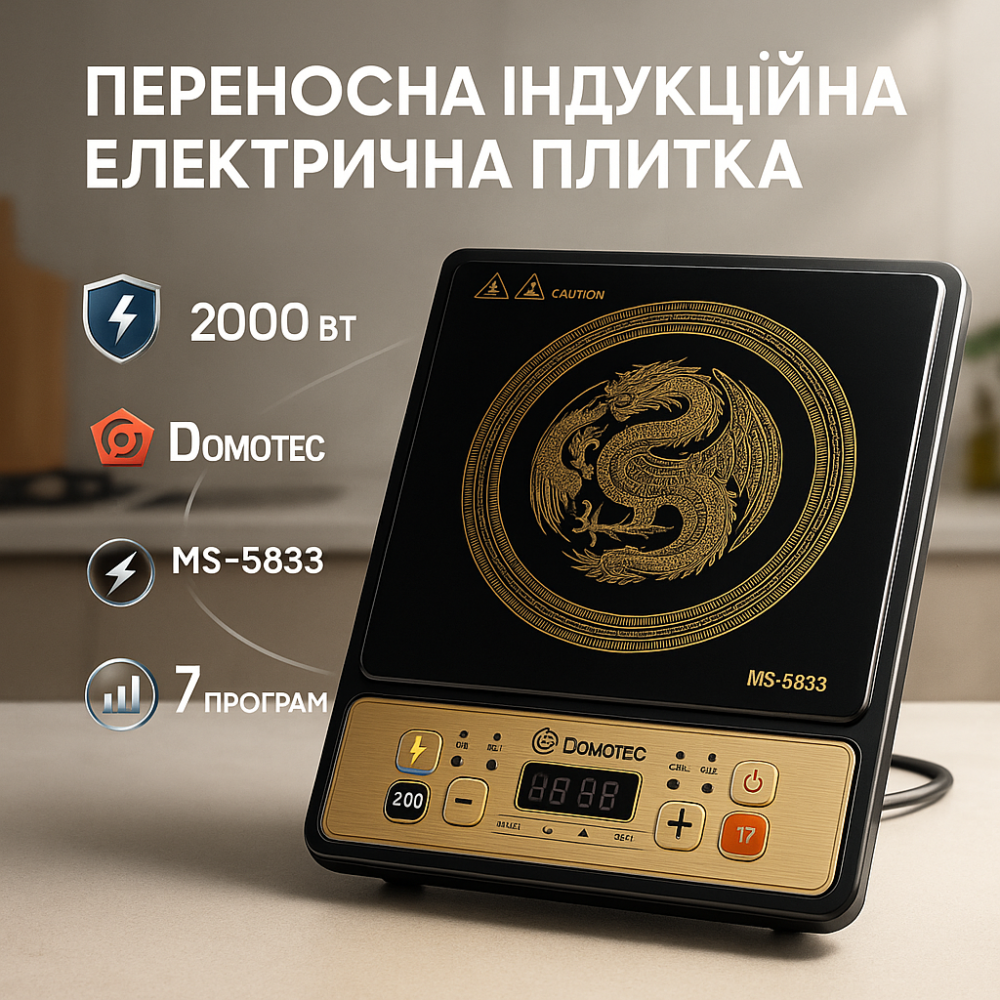 Портативна плита для кухні, Зручна плита для кухні, Побутова електроплитка Індукційна міні CE-98 Львів - фото 13