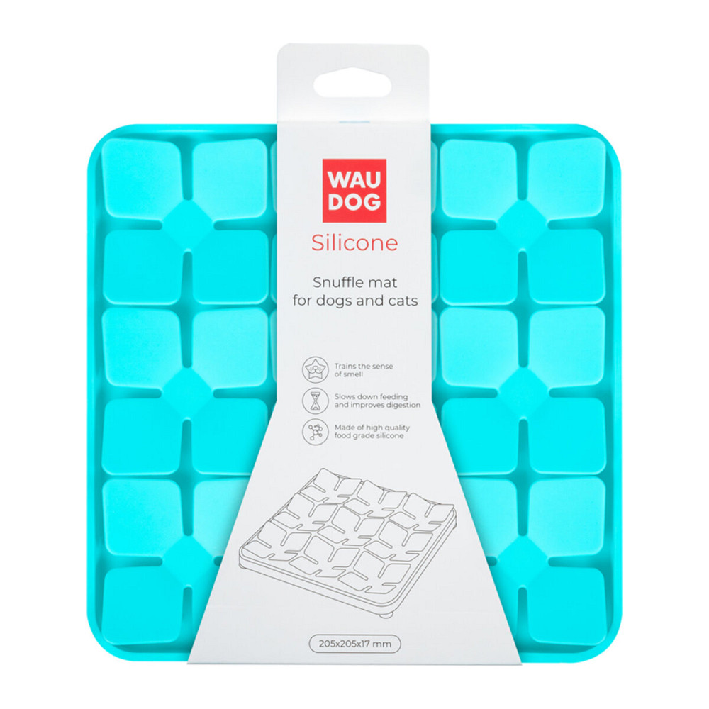 Килимок для пошуку корму WAUDOG Silicone, 205х205х17 мм, блакитний Київ - фото 2