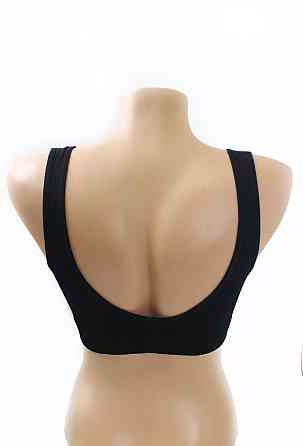 Топ бюстгальтер рубчик з широкою гумкою Чорний L/XL Харків