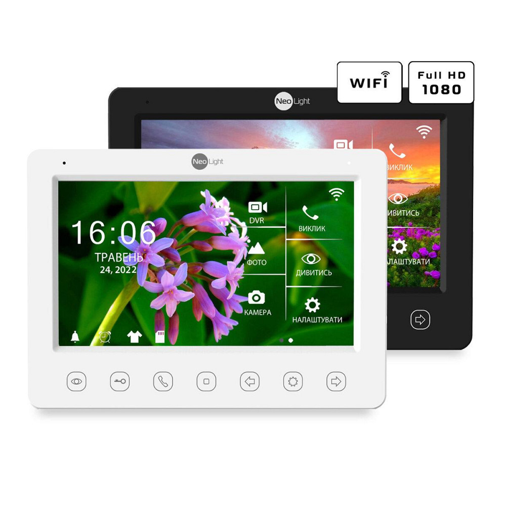 Відеодомофон 7 дюймів з Wi-Fi NeoLight Kappa+ HD WF white Київ - фото 5