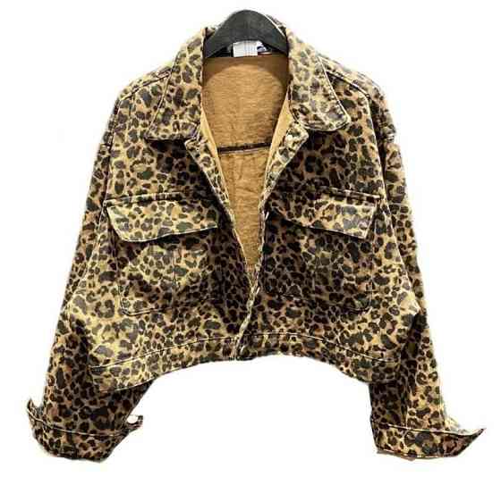 Женская джинсовая леопардовая куртка Leo (размер S) Киев