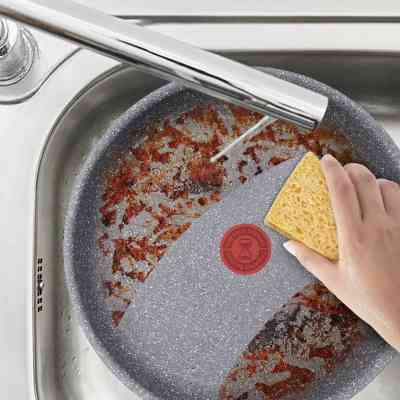 Сковорода Tefal ВОК Hard Stone 28 см, алюміній, бакеліт, сірий (D4561932) Вінниця