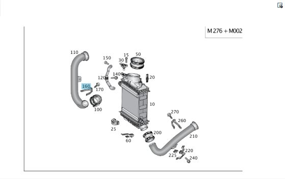 Mercedes-Benz  A2760980039 Кріплення трубопроводу наддуву праворуч C-Class W205 GLC X253 E-class W213 E-class Coupe C238 E-class W212 SLK/SLC R172 E-C Одеса