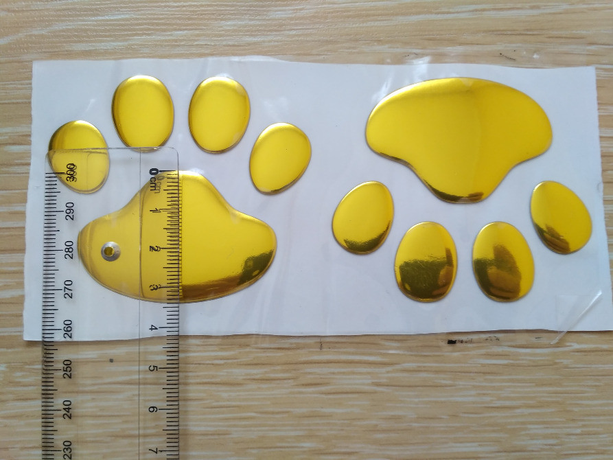 Випукла Наклейка на авто Сліди Золото Київ - фото 3