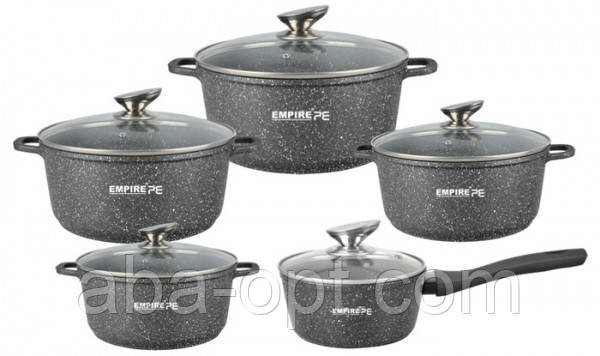 Набір посуду з антипригарним гранітним покриттям V 1/1/1,5/2/4 л Грей (шт) Одеса - фото 1