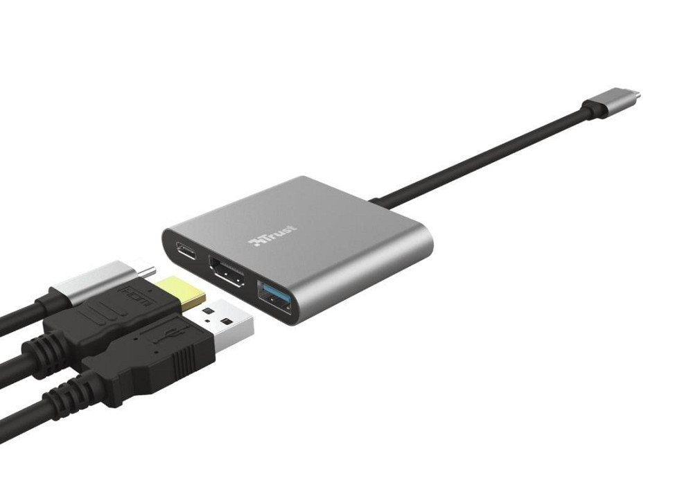 USB-хаб Trust Dalyx Aluminium USB Type-C 3-в-1 (23772) ( Сріблястий ) Харків - фото 4