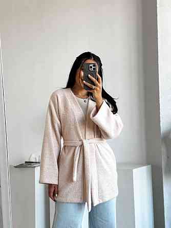 Жіночий теплий модний кардиган альпака Пісочний, 46/48 Одеса