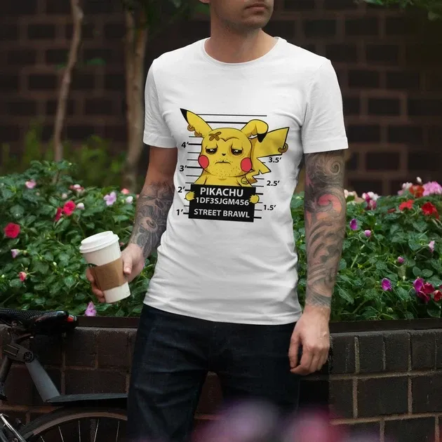 Футболка мужская с принтом Пікачу Размер 48 Anime0069 Днепр - изображение 4