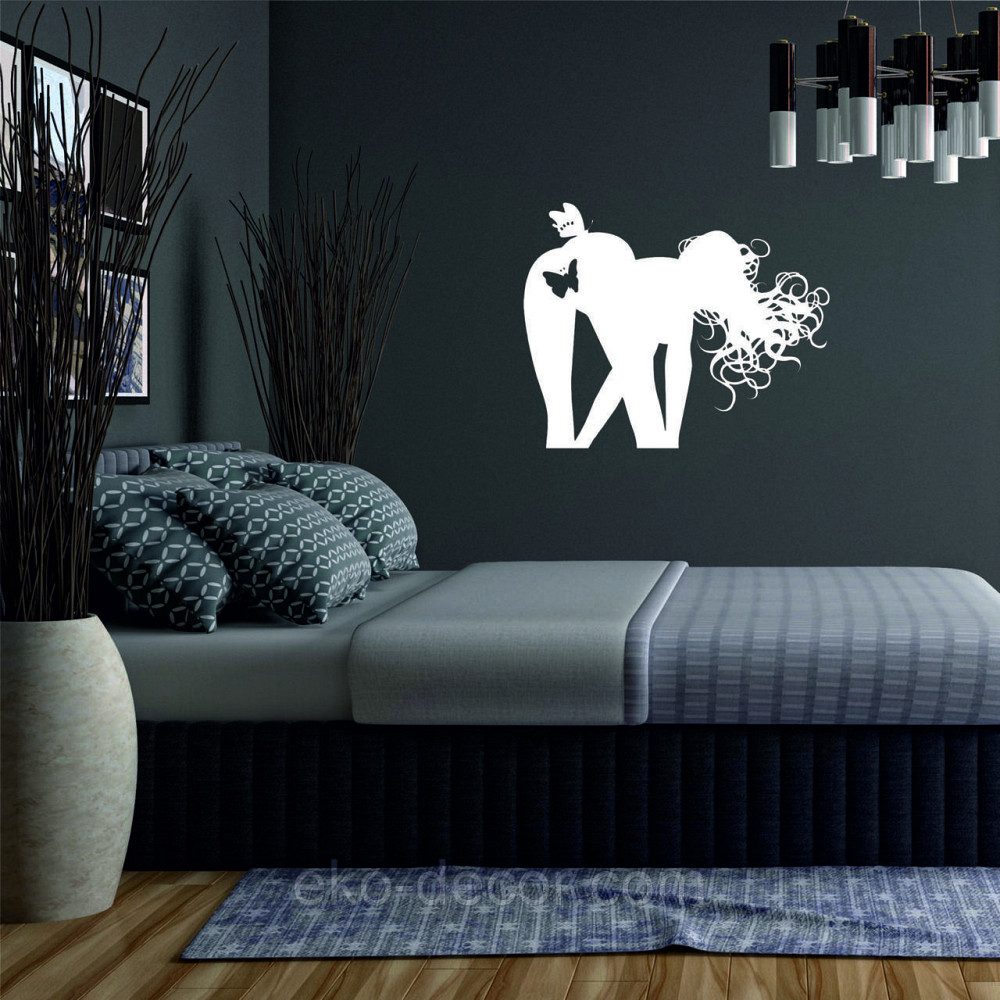 Декоративное настенное Панно «Силуэт женщины», Декор на стену 50*40 см, Белый Киев - изображение 3