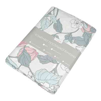 Постільна білизна Home Line Весняний Вечір сіро-бежевий бязь полуторний (168342) Вінниця