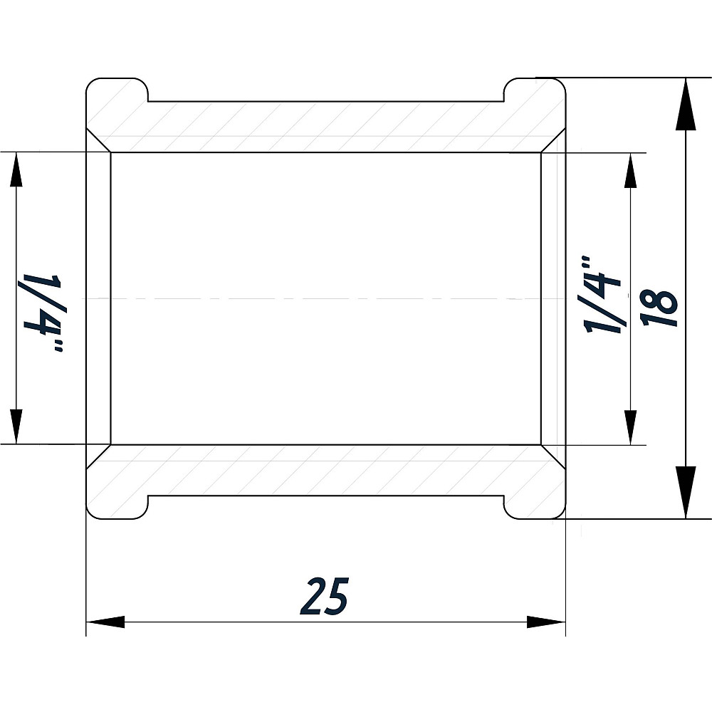 Муфта 1/4″ВВ нікельована восьмигранна NM111O OPTIMUM Тернополь - изображение 3