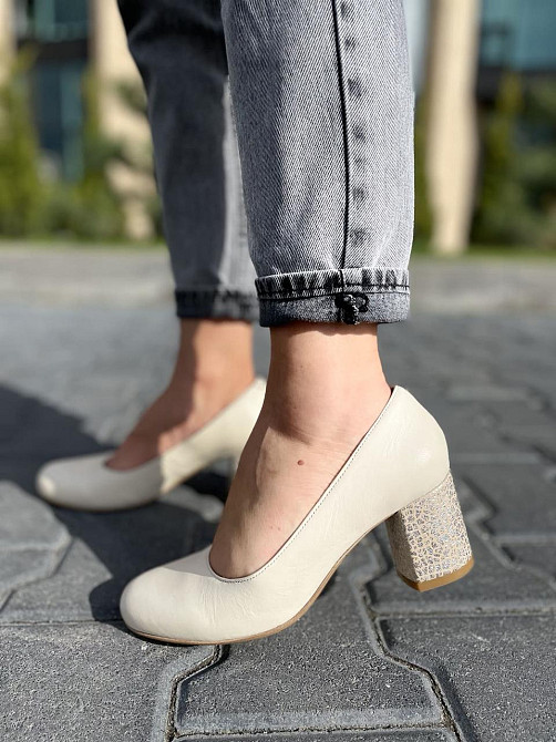 Nivelle Туфлі жіночі NIVELLE бежеві натуральна шкіра каблук 6 см 38р.39р. (1529/6030-6045) Коломия - фото 7