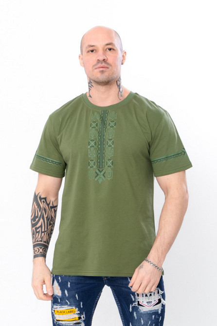 Футболка мужская хаки 100% хлопок, топ Киев - изображение 5