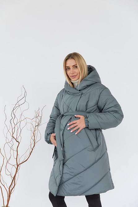 Качественная куртка для беременных 2 в 1 с капюшоном Malmö XXL (50) Lullababe Оливковый Кривой Рог - изображение 2