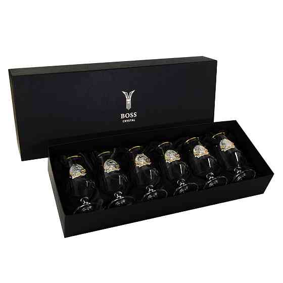 Набір для пива “SENATOR” 6 келихів 470 мл, кришталь, золото Рівне