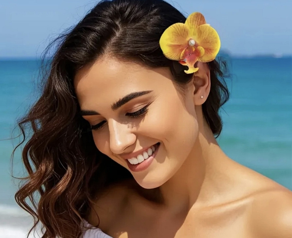 Затискач для волосся Орхідея Помаранчевий Сміла - фото 9