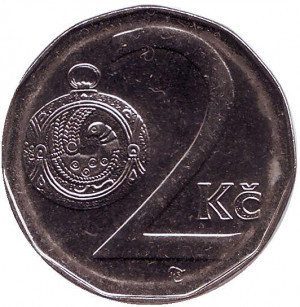 Монета 2 кроны. 1993-2021 год, Чехия. (АС) Полтава - изображение 1