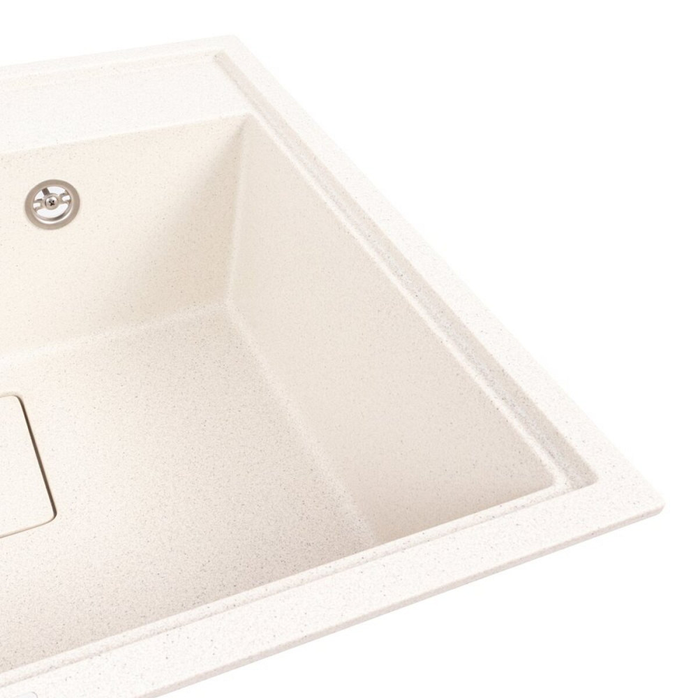 VALESO Кухонна мийка гранітна VALESO 6050 SHERLIT (біла в крапку) Київ - фото 4