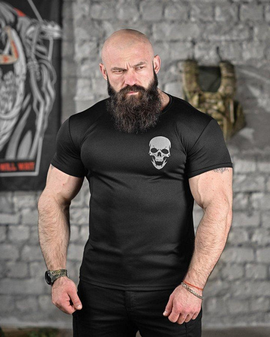 Тактическая потоотводящая футболка подруга черная ДЛ6443 Одесса - изображение 2