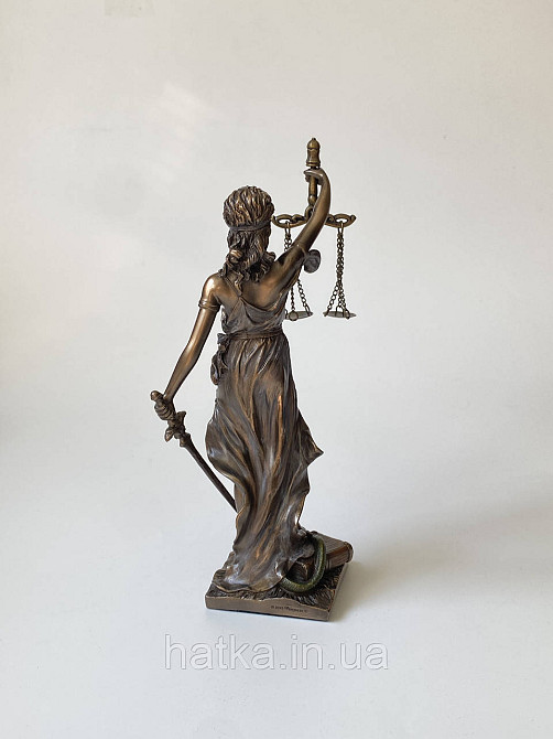 Статуетка Veronese Феміда богиня правосуддя символ справедливості 29см полістоун з бронзовим покриттям 71832A4 Київ - фото 6