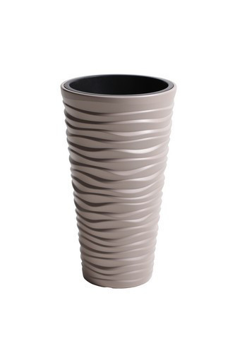 Горщик з кашпо для рослин PROSPERPLAST SAND SLIM - бежевий, 11/37 л Київ - фото 1