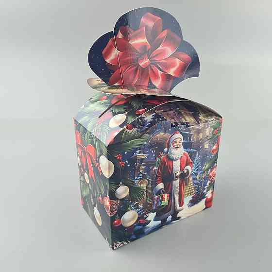 Новогодняя подарочная картонная упаковка для конфет (1000грм) №197 