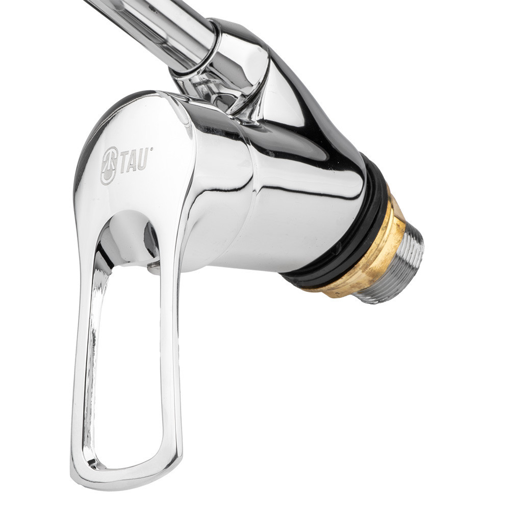 Смеситель s43 Ø40 для кухни гусак гофрированный на гайке TAU SM-4B644C (9843150) Киев - изображение 8