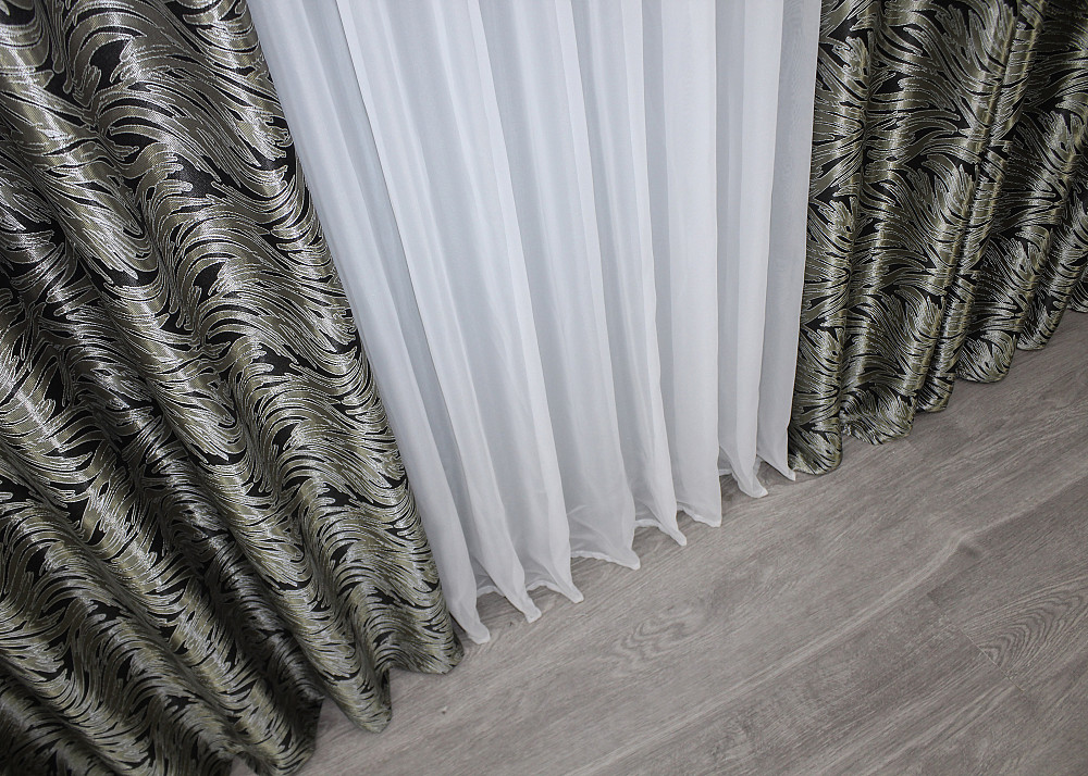 Шторная ткань жаккард 