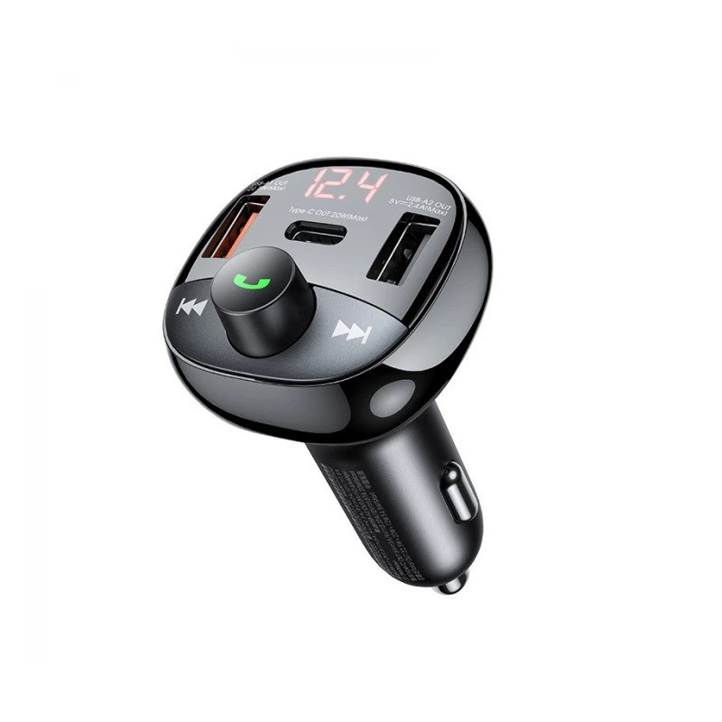 Автомобільний зарядний пристрій + FM ресивер Remax Lodi Series 2xUSB + Type-C 54.5W Black (RCC331) ( 26534 ) Харків - фото 1