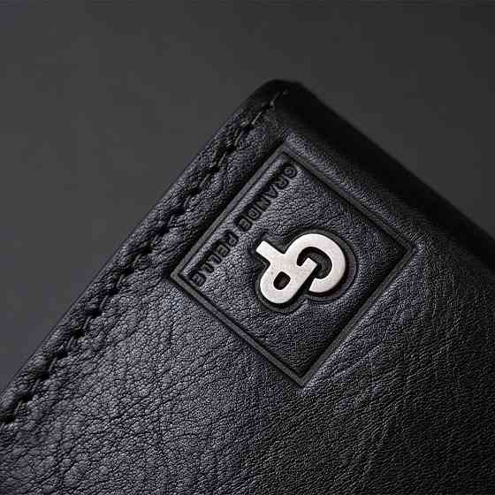 Борсетка елітна шкіряна Чорна (GRANDE PELLE) Київ