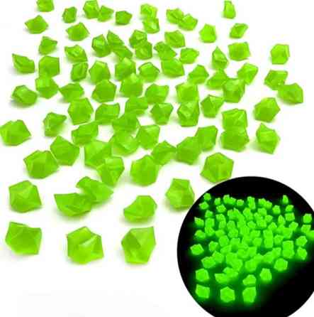 Фосфорні камені в акваріум салатові маленькі - 200гр., (розмір одного каменя 7мм) Київ