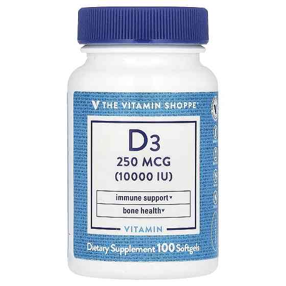 Vitamin D3, 250 mcg (10,000 IU), 100 Softgels Луцк