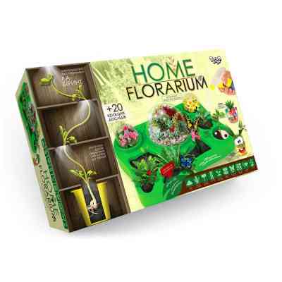 Безпечний освітній набір для вирощування рослин "HOME FLORARIUM" укр (5), шт Київ