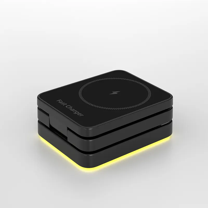 Бездротовий зарядний пристрій 3в1 KD15 (MagSafe) з регульованим підсвічуванням - Білий Київ - фото 4