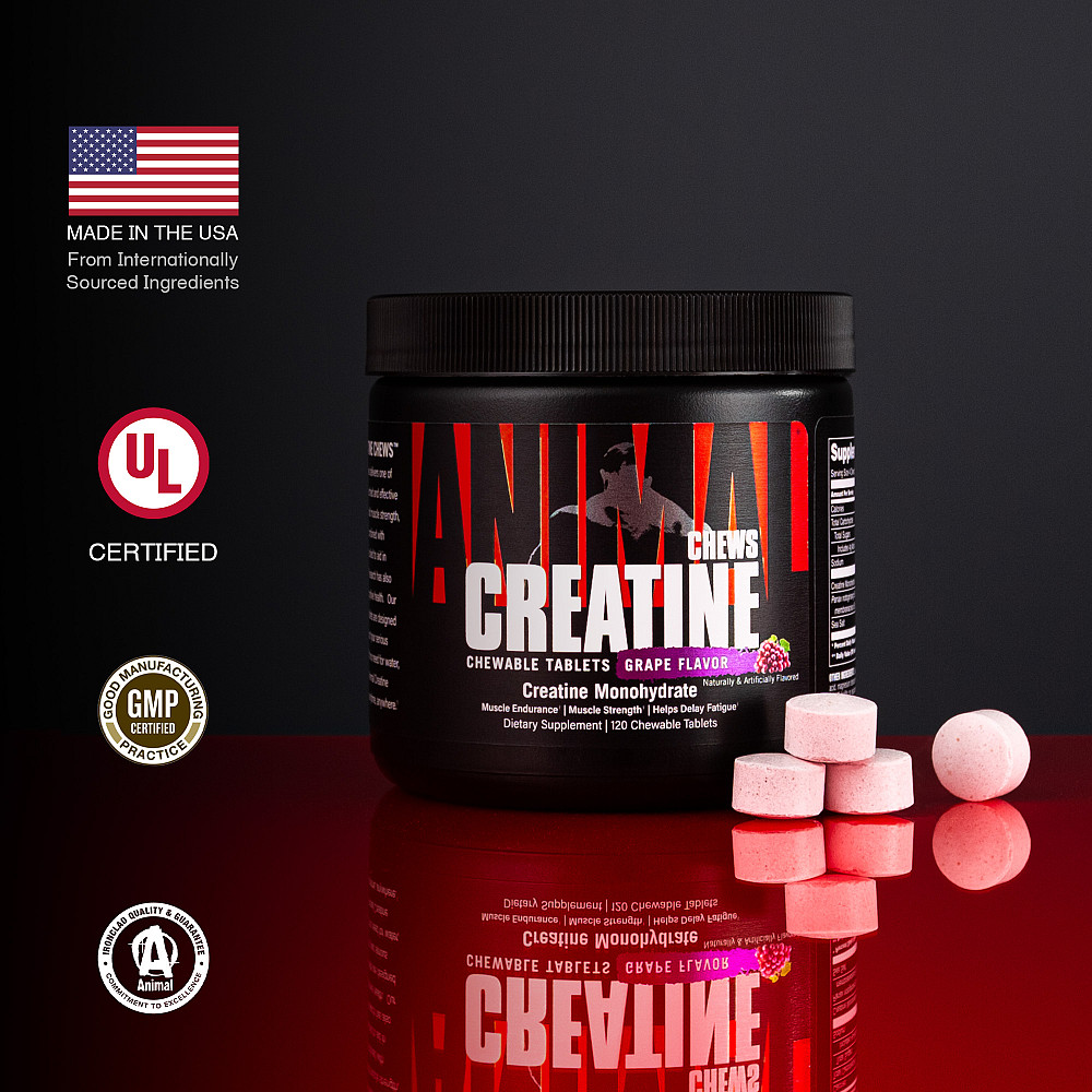 Креатин Universal Nutrition Animal Creatine Chews 120 chew tabs (Grape) Луцьк - фото 3