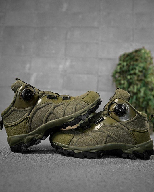 Тактичні черевики на автозав'язці олива ВТ7982 Одеса - фото 16