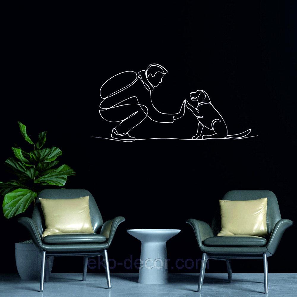 Декоративное настенное Панно «Домашний питомец» Декор на стену 110*52 см, Белый Киев - изображение 6