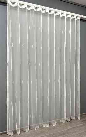 Тюль VR-Textil 1502т Грек-сітка з вишивкою Молочний з какао 300х250 см (40-174) Київ