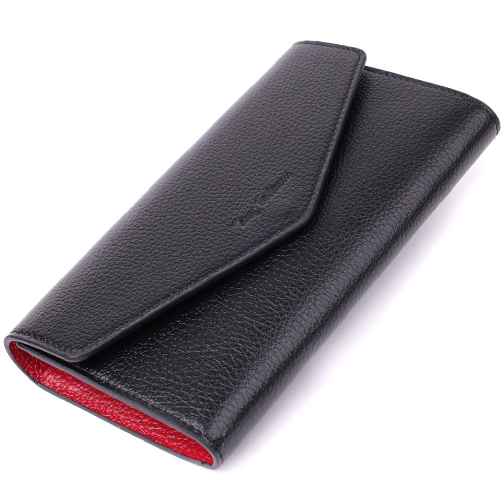 Містке портмоне для жінок з натуральної шкіри Чорний (Tony Bellucci) Київ - фото 11