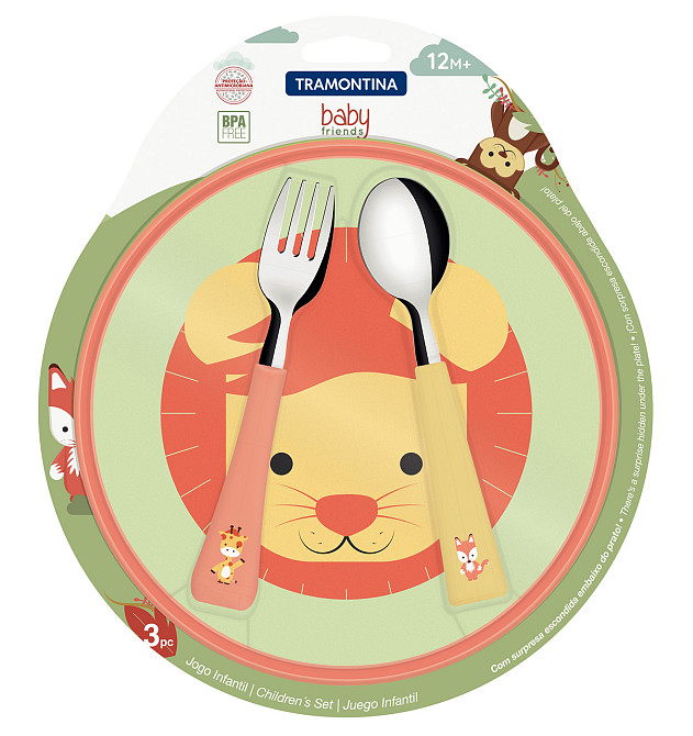 Детский набор Tramontina Baby Friends, 3 предмета (6710901) Киев - изображение 2