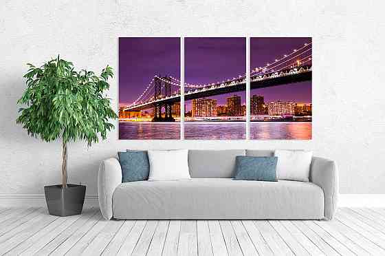 Модульная картина в гостиную / спальню  Бруклін    ART-258_3A Киев